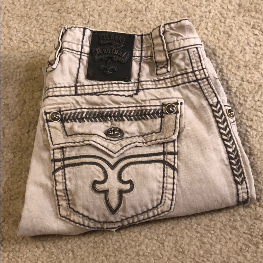 Rock revival grey jeans